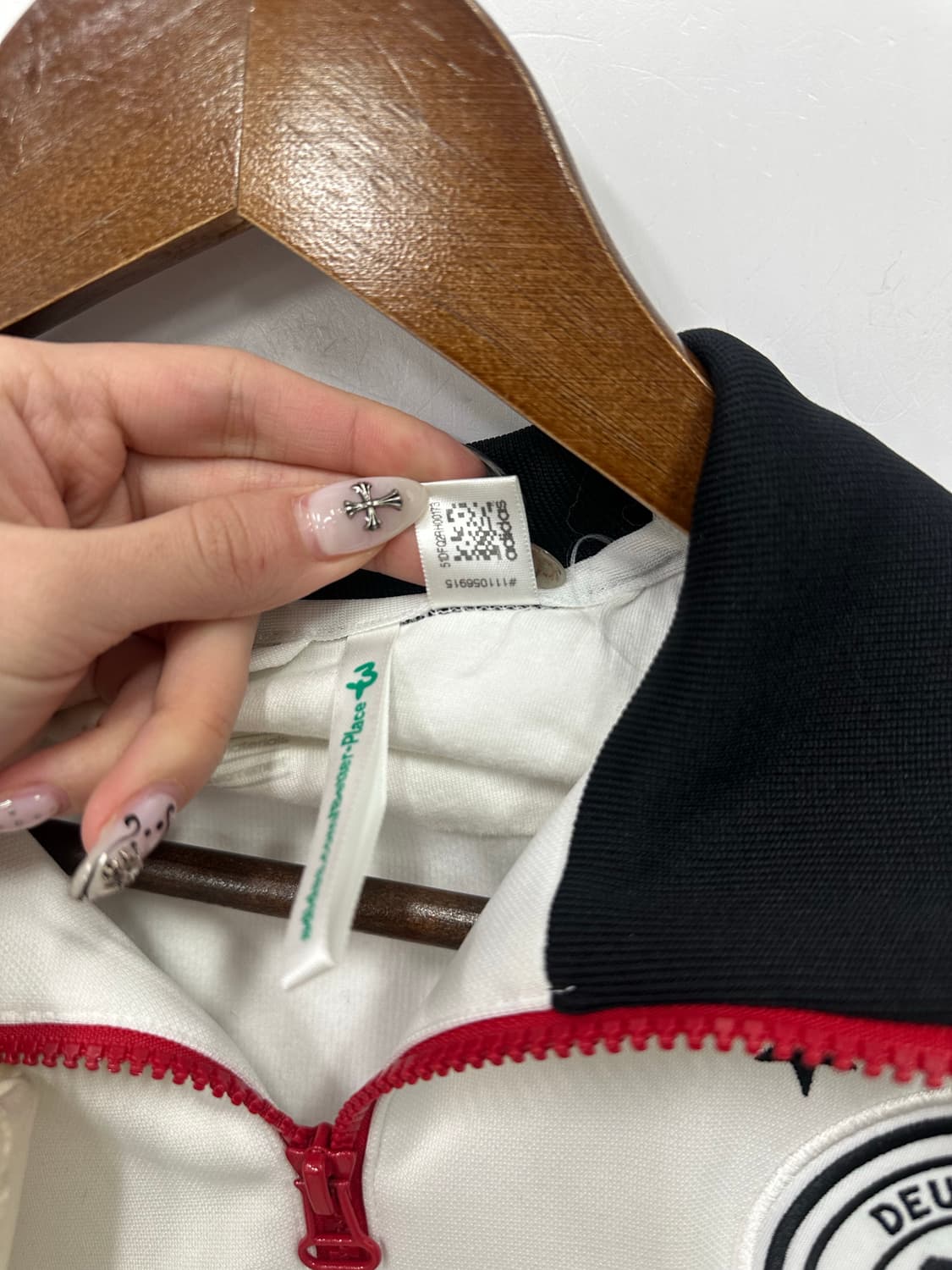 아디다스 화이트 독일 져지 트랙탑 상품이미지4