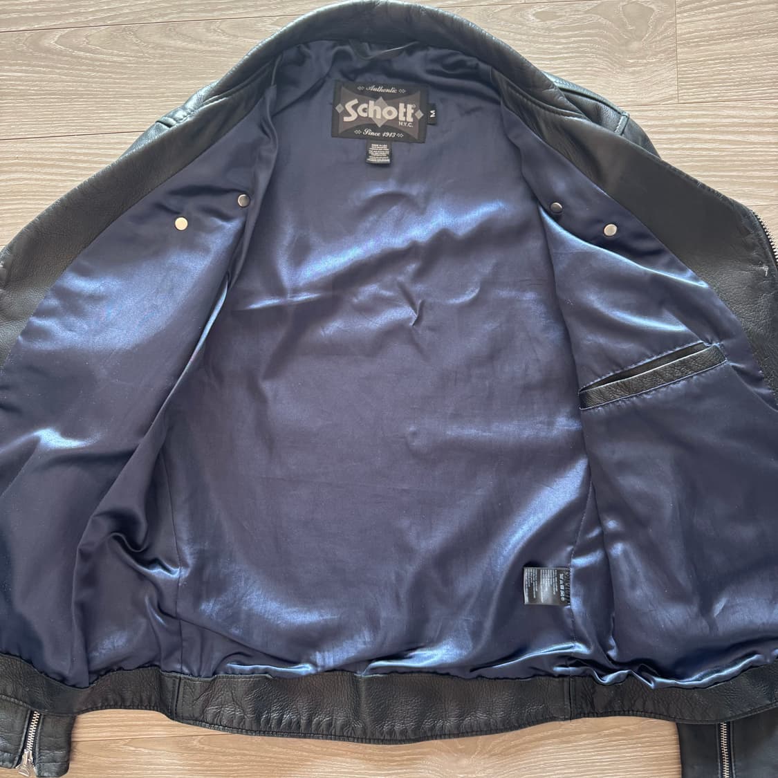 Schott 쇼트 가죽라이더 자켓 표기M (체감 100) 상품이미지7