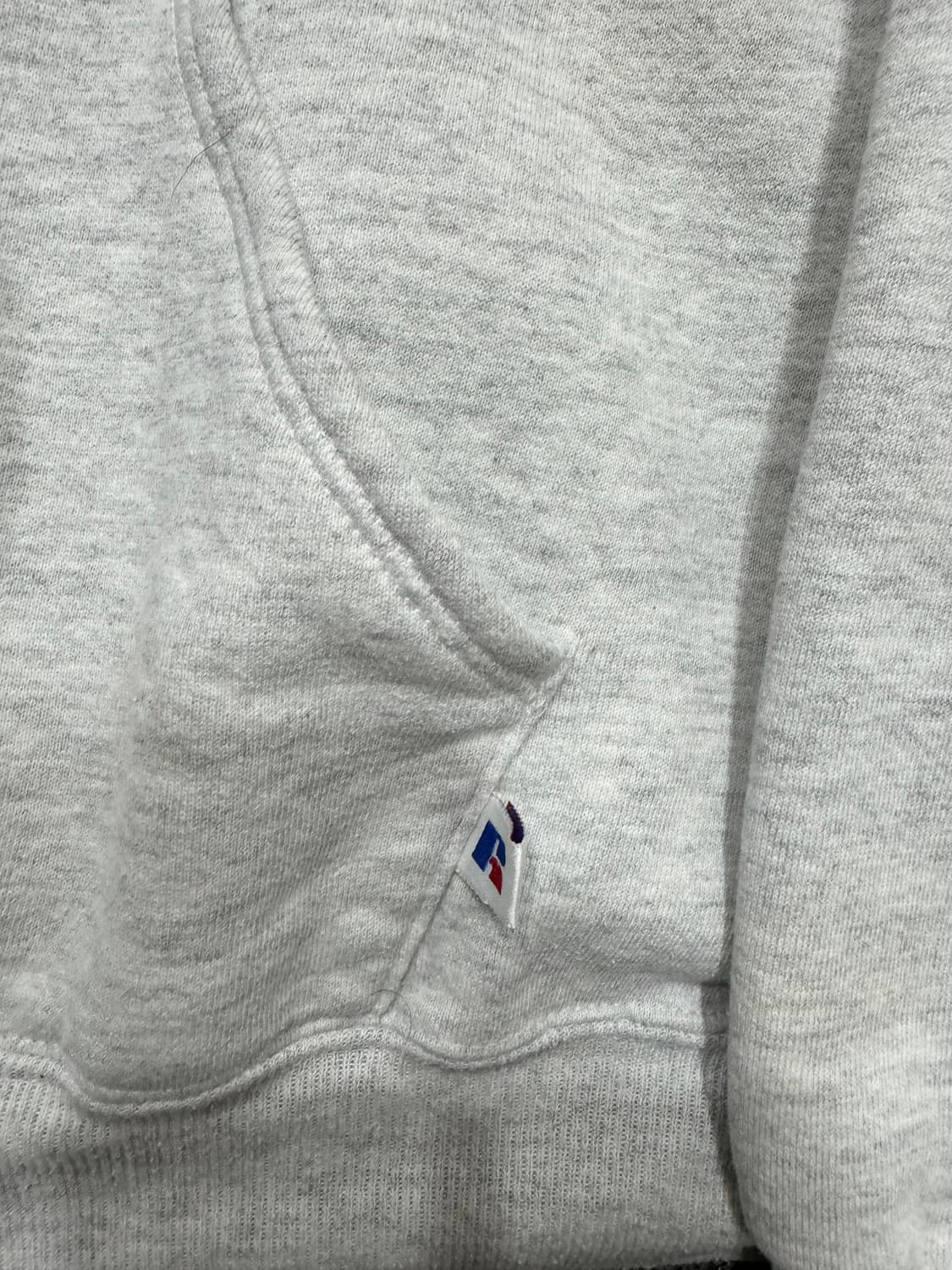 90s USA 빈티지 러셀 후드집업 라이트 그레이 XL 상품이미지6