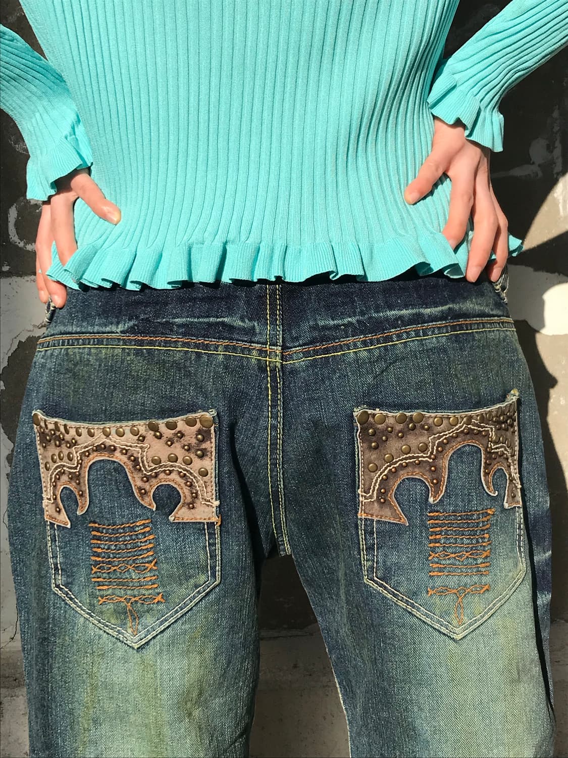 vintage damage denim pants (30inch) 상품이미지6