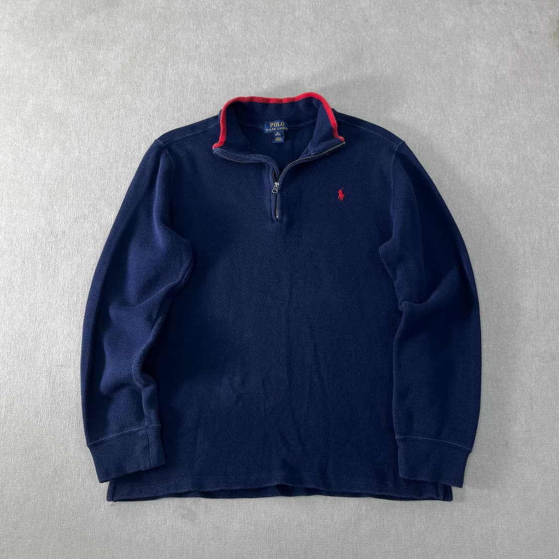 95 폴로랄프로렌 코튼반집업 네이비 니트  상품이미지1