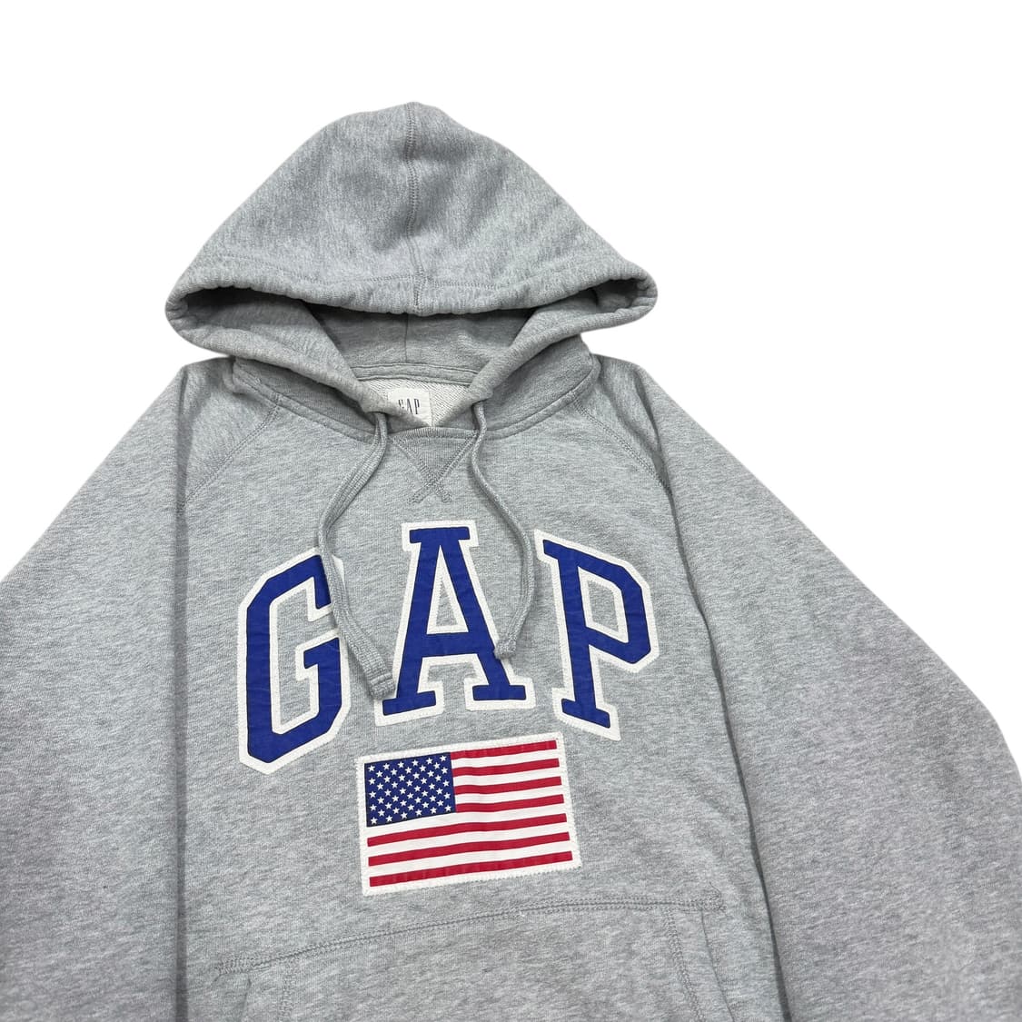 GAP 빈티지 스펠로고 성조기 후드티 그레이 S 상품이미지2