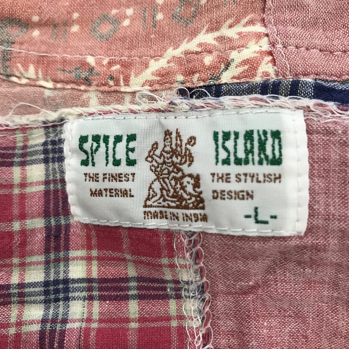 SPICE ISLAND JPN 패치워크 체크셔츠 [L] 상품이미지4