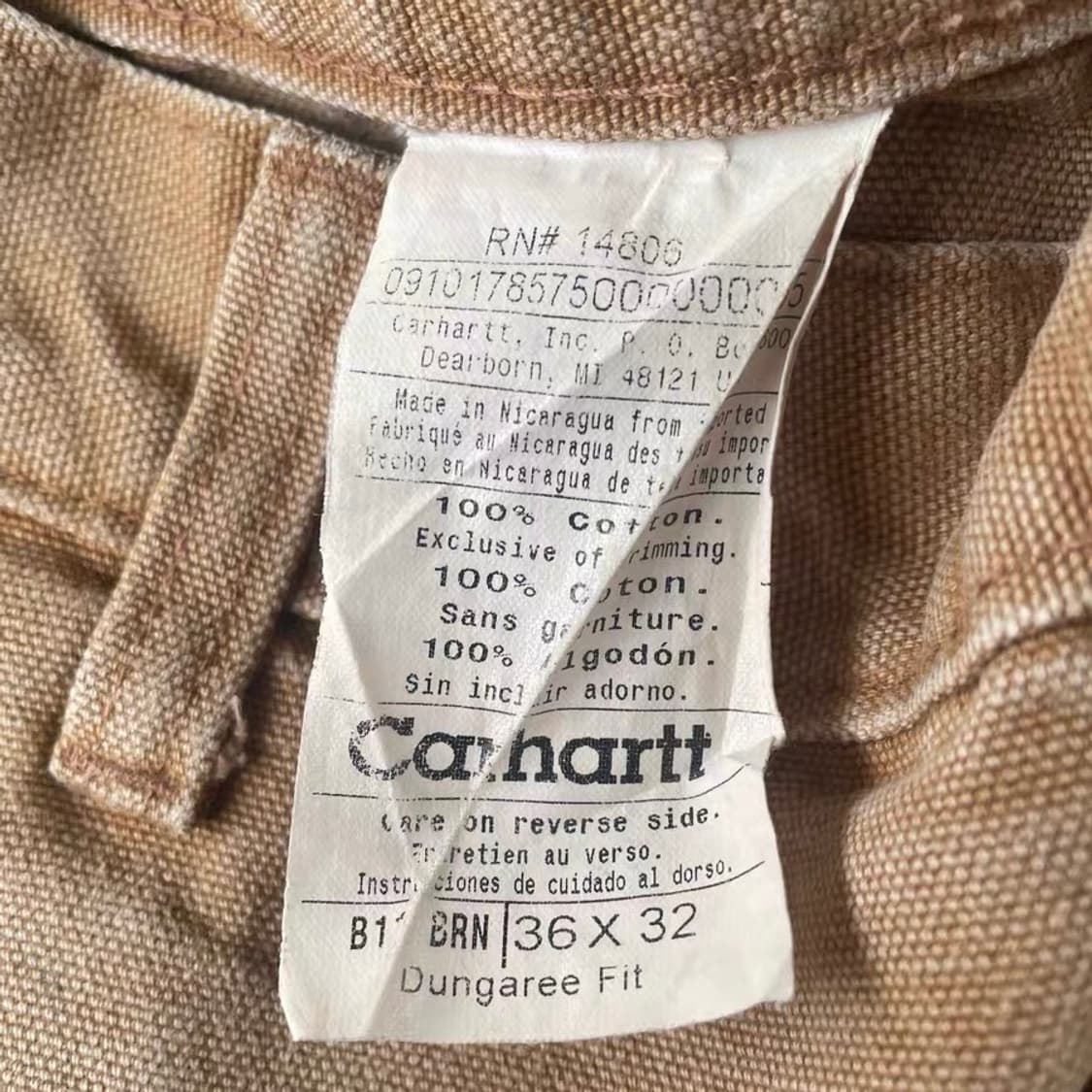 Vintage Carhartt B11 BRN 36x32 상품이미지5