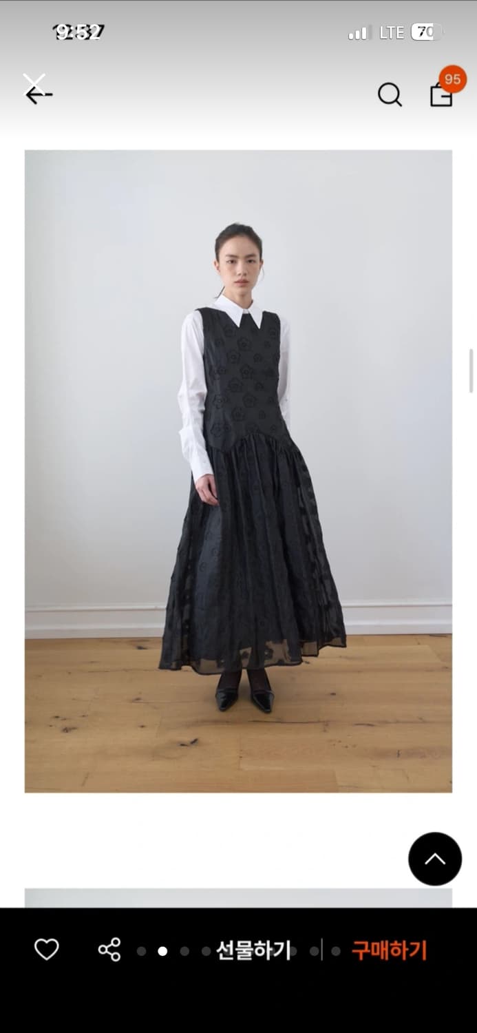 마조네 백 홀 드레스 레이스 블랙 M 상품이미지2