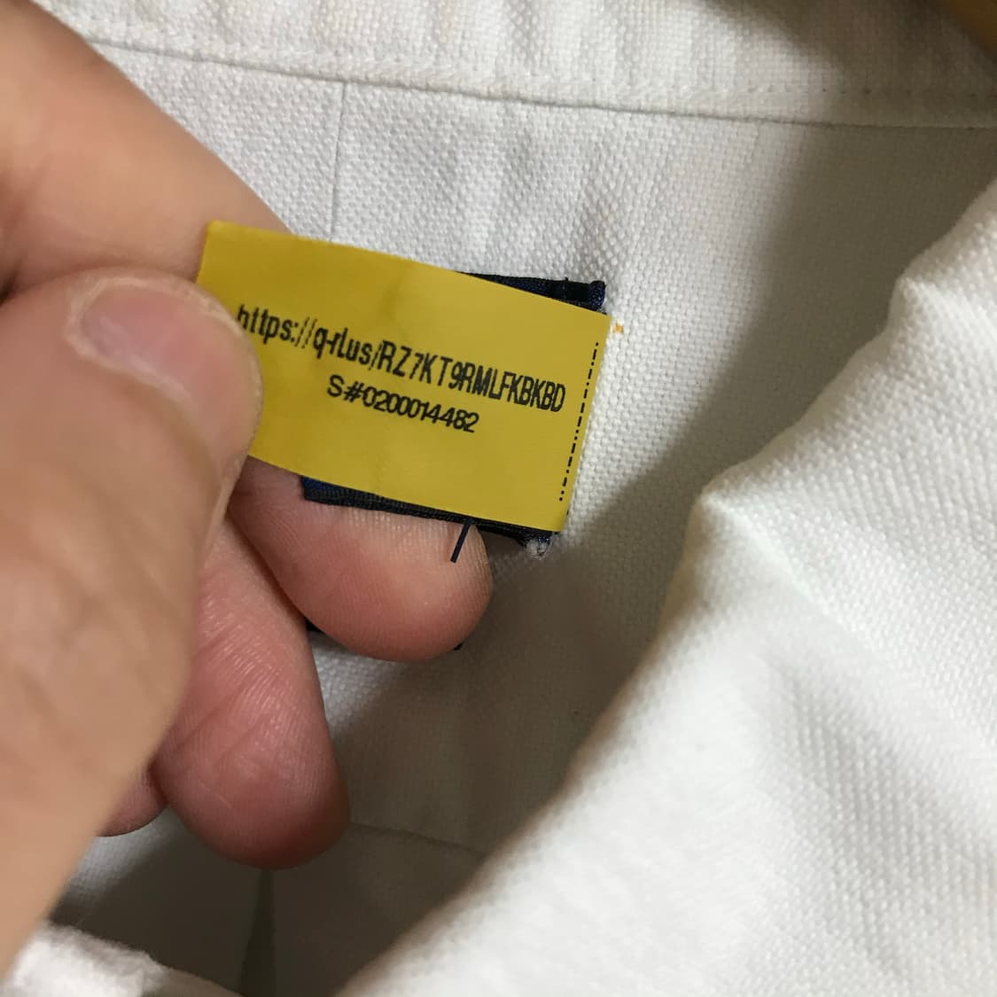 폴로 큐알정품 옥스퍼드 흰색셔츠 (실제론 아예 흰색 입니다) 상품이미지6