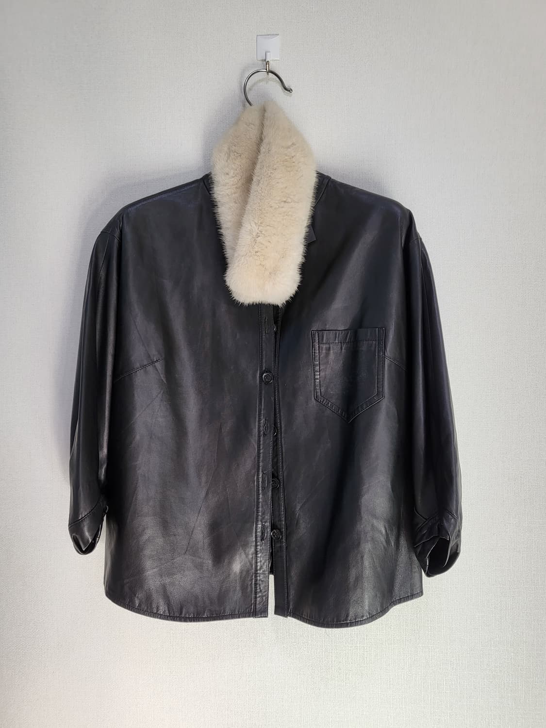 디젤 블랙 리얼가죽 셔츠 자켓 free 상품이미지9