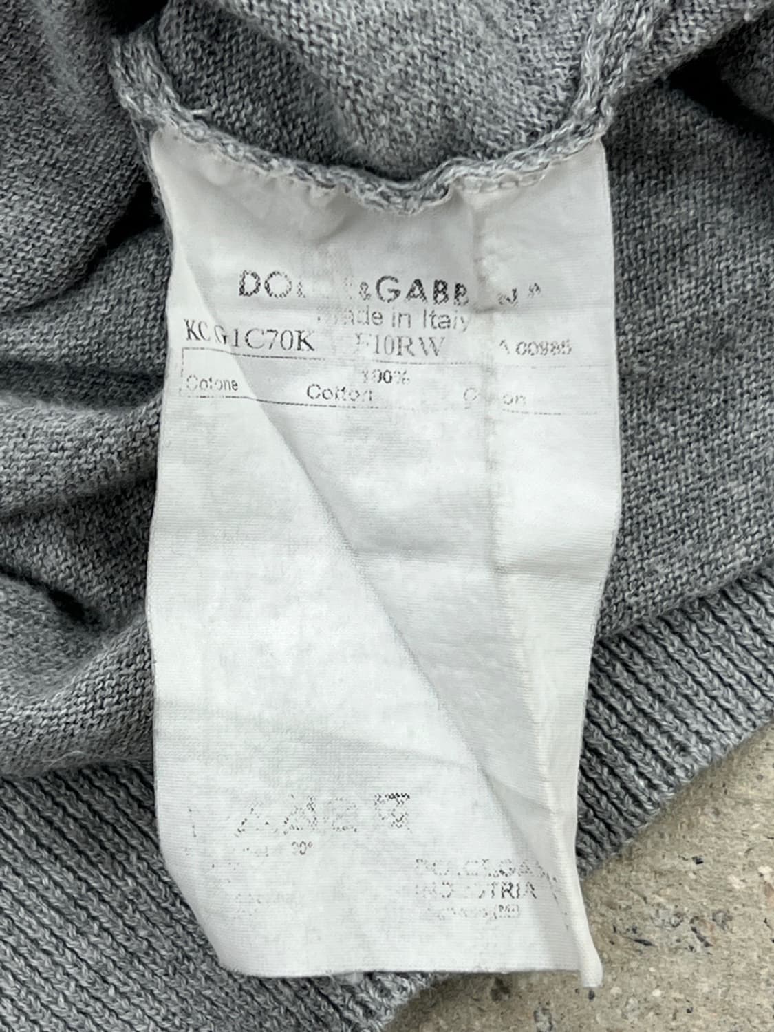 돌체앤가바나 00s 인사이드아웃 코튼 가디건 상품이미지8