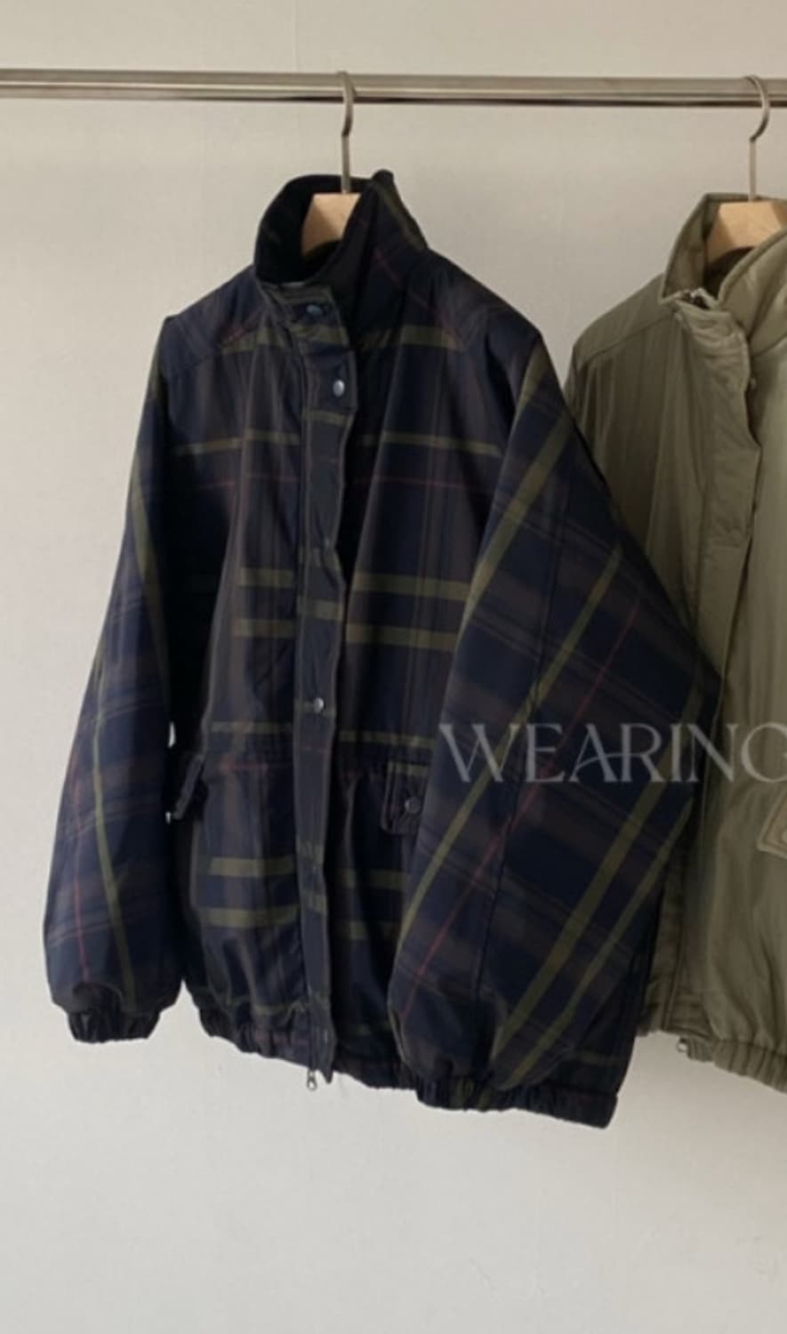 바스켓 체크 바시티 후리스 점퍼 상품이미지8