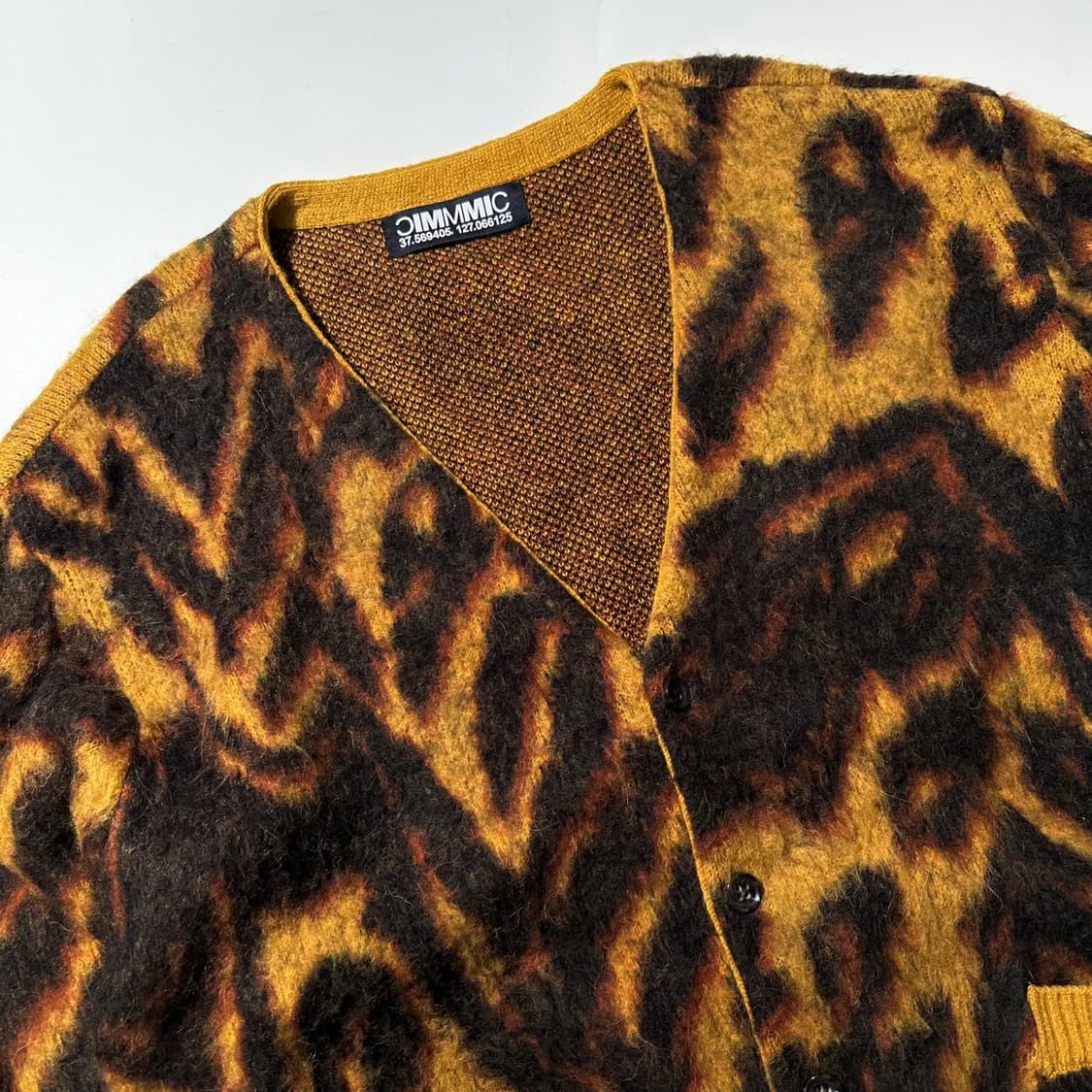 MMIC 울 알파카 레오파드 니트 가디건 상품이미지4