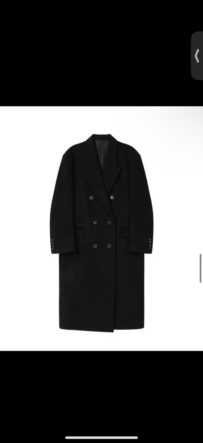 더오유 롱코트 블랙 카리나코트 상품이미지1