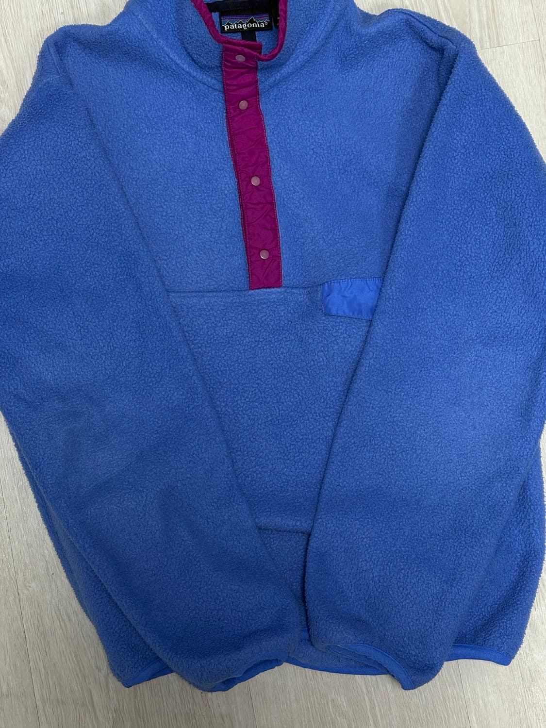 90s 파타고니아 신칠라 라이트 블루 핑크 상품이미지2
