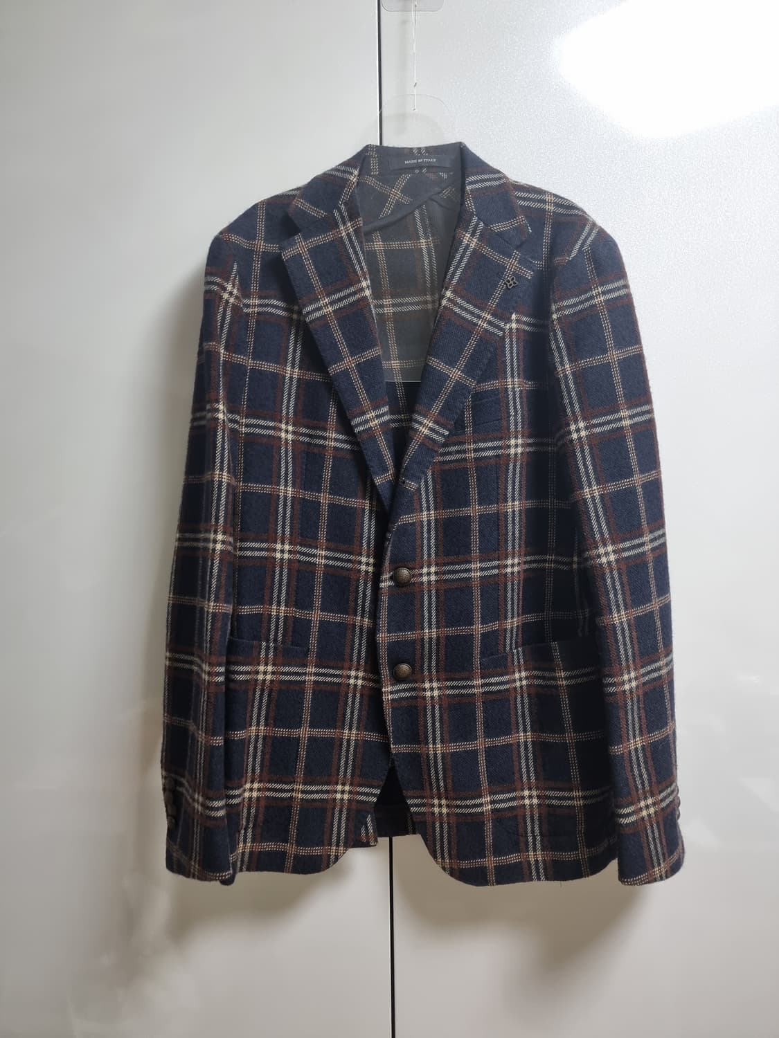 이탈리아 명품 딸리아또레 체크 블레이저 자켓 마이 상품이미지4