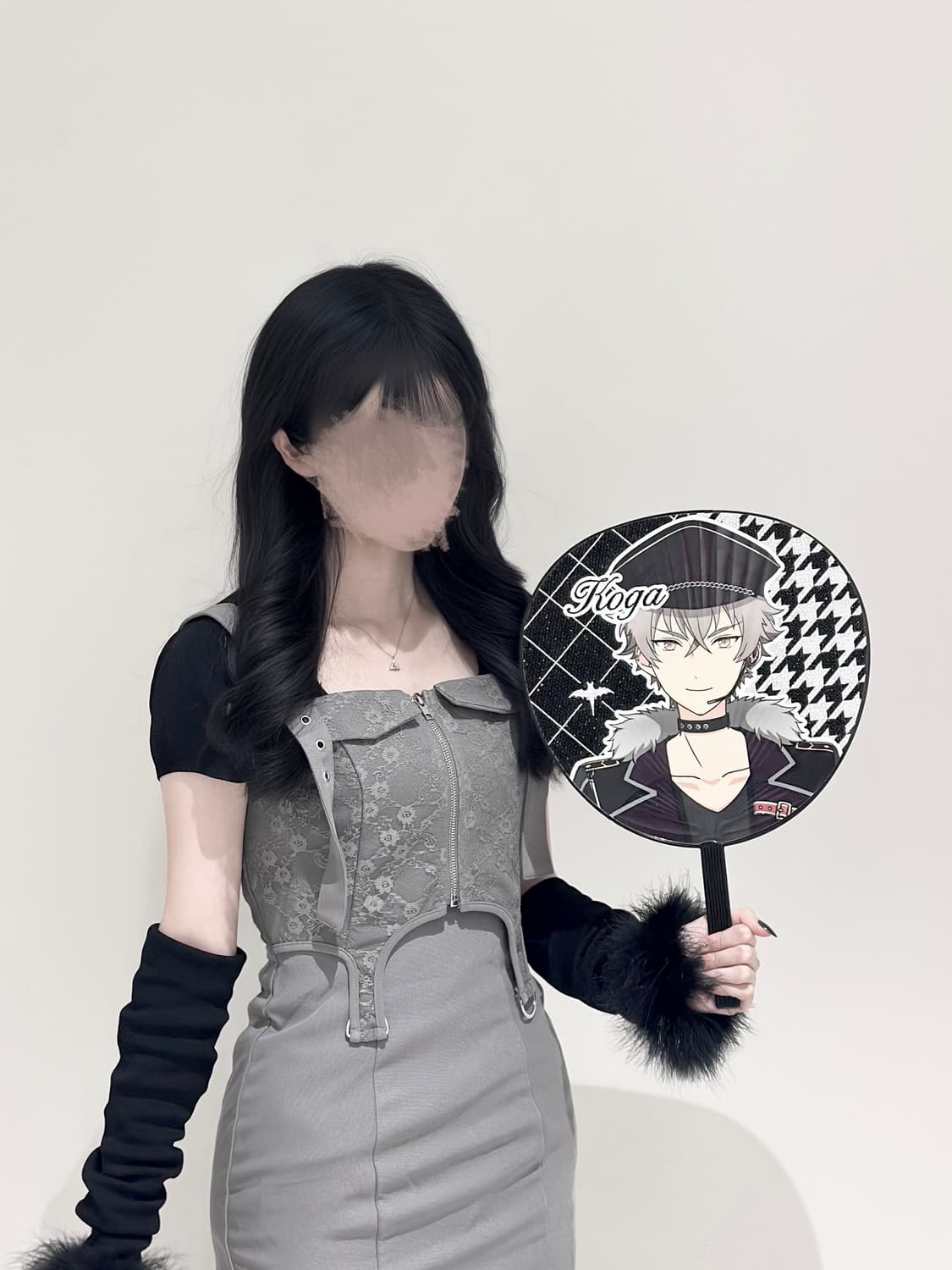 스나계 그레이 레이스 롱 원피스 연말 파티룩 오네갸루 상품이미지2