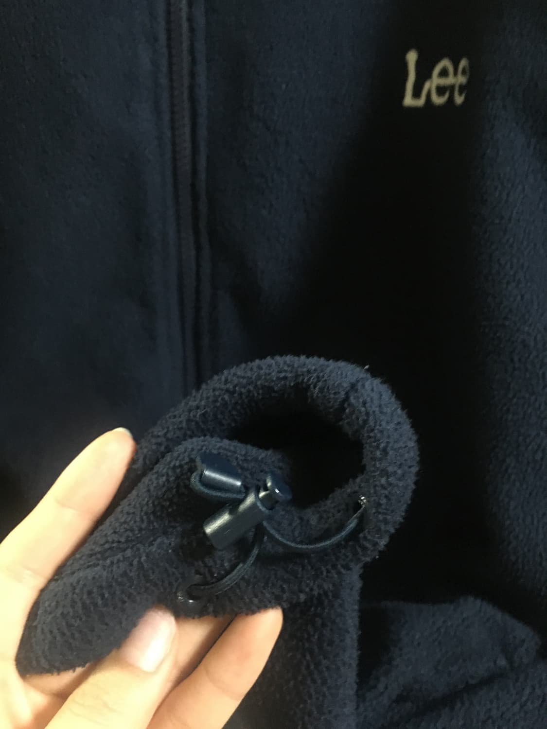 Lee 로고 플리스 L 네이비 집업 상품이미지2