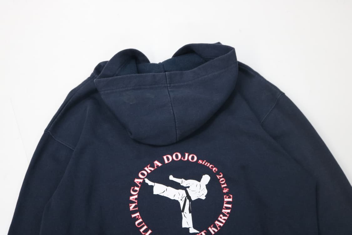 빈티지 가라테 도장 네이비 후드 집업 (L) 상품이미지4