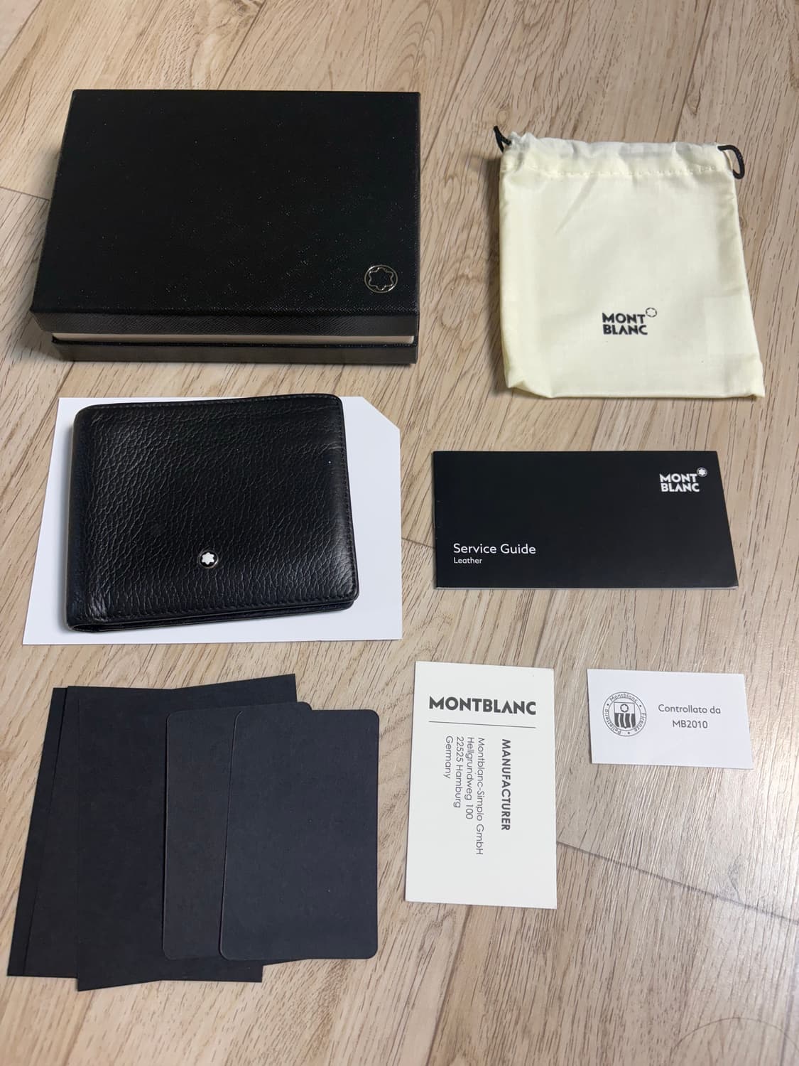 몽블랑 반지갑 블랙 풀박스 상품이미지1