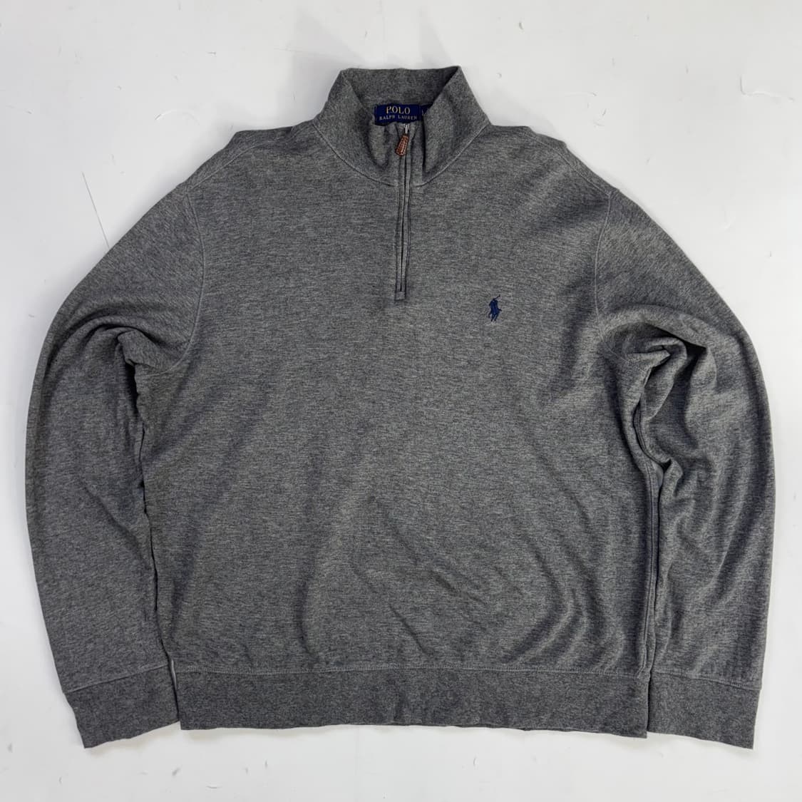 폴로 랄프 로렌 남성 코튼 쿼터집 스웨터 (그레이) 상품이미지1