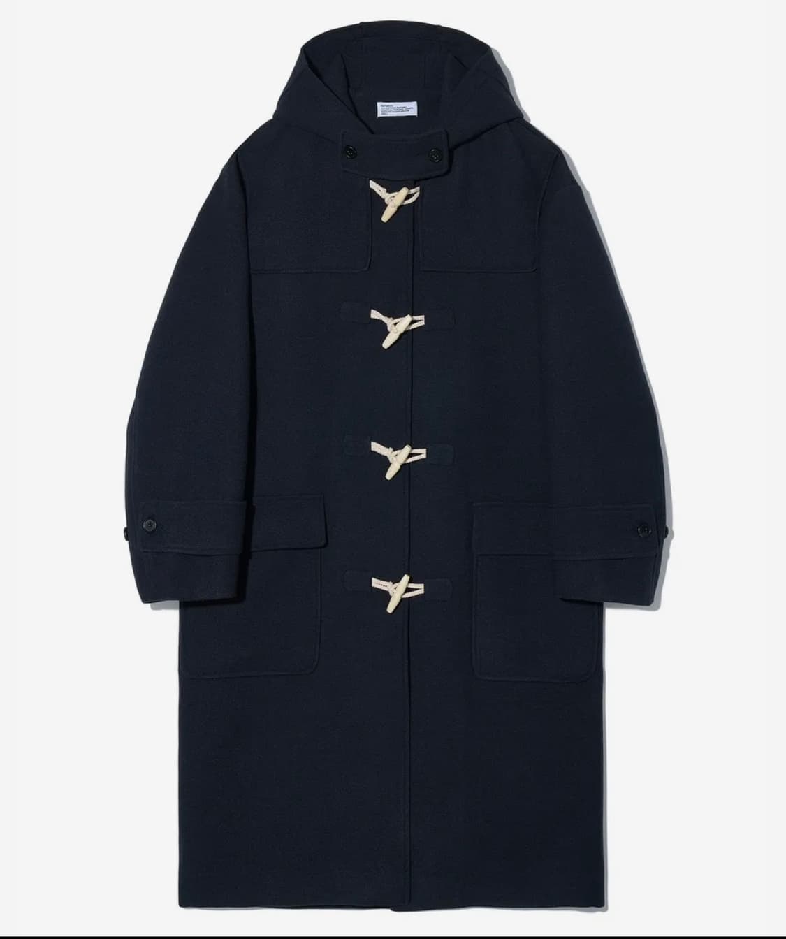 파르티멘토 오버사이즈 멜톤 콘보이 더플 코트 네이비 상품이미지1