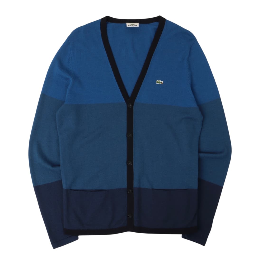 라코스테 울 블루 톤 가디건 상품이미지1