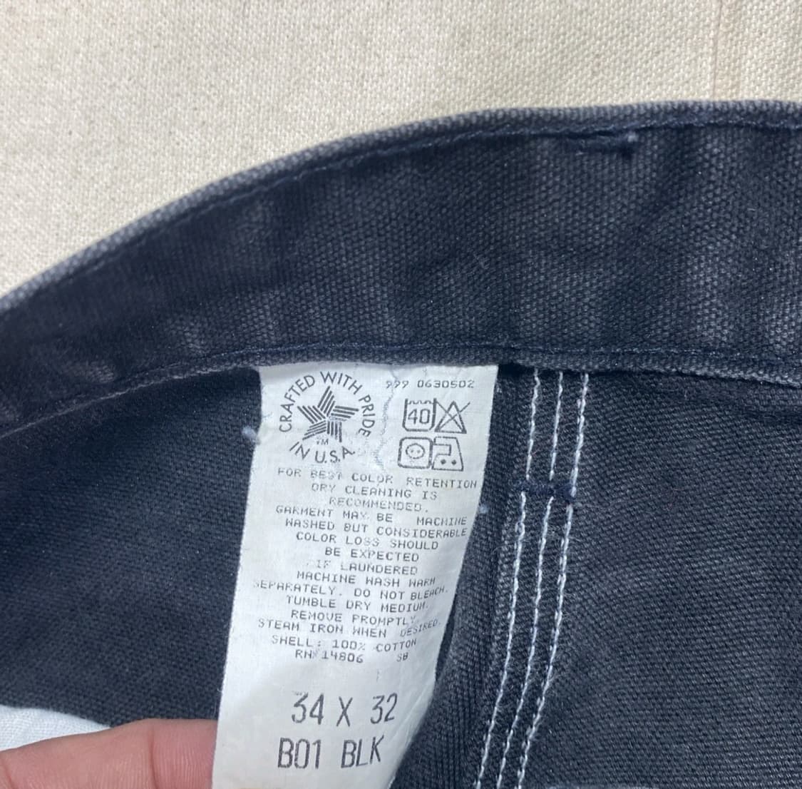 90s 칼하트 더블니 블랙 34 상품이미지5