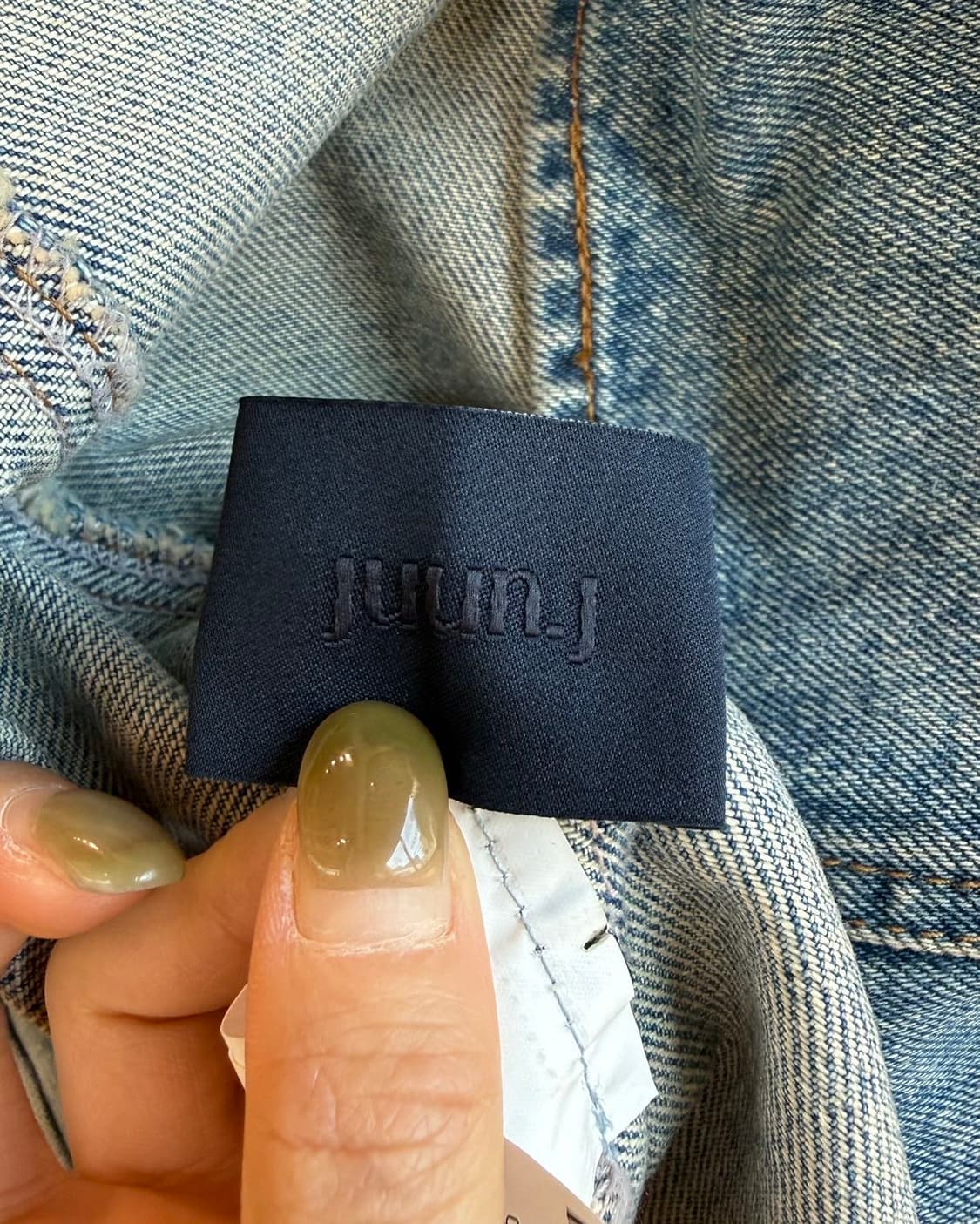 준지 데님 숄더 컷아웃 탑 상품이미지8