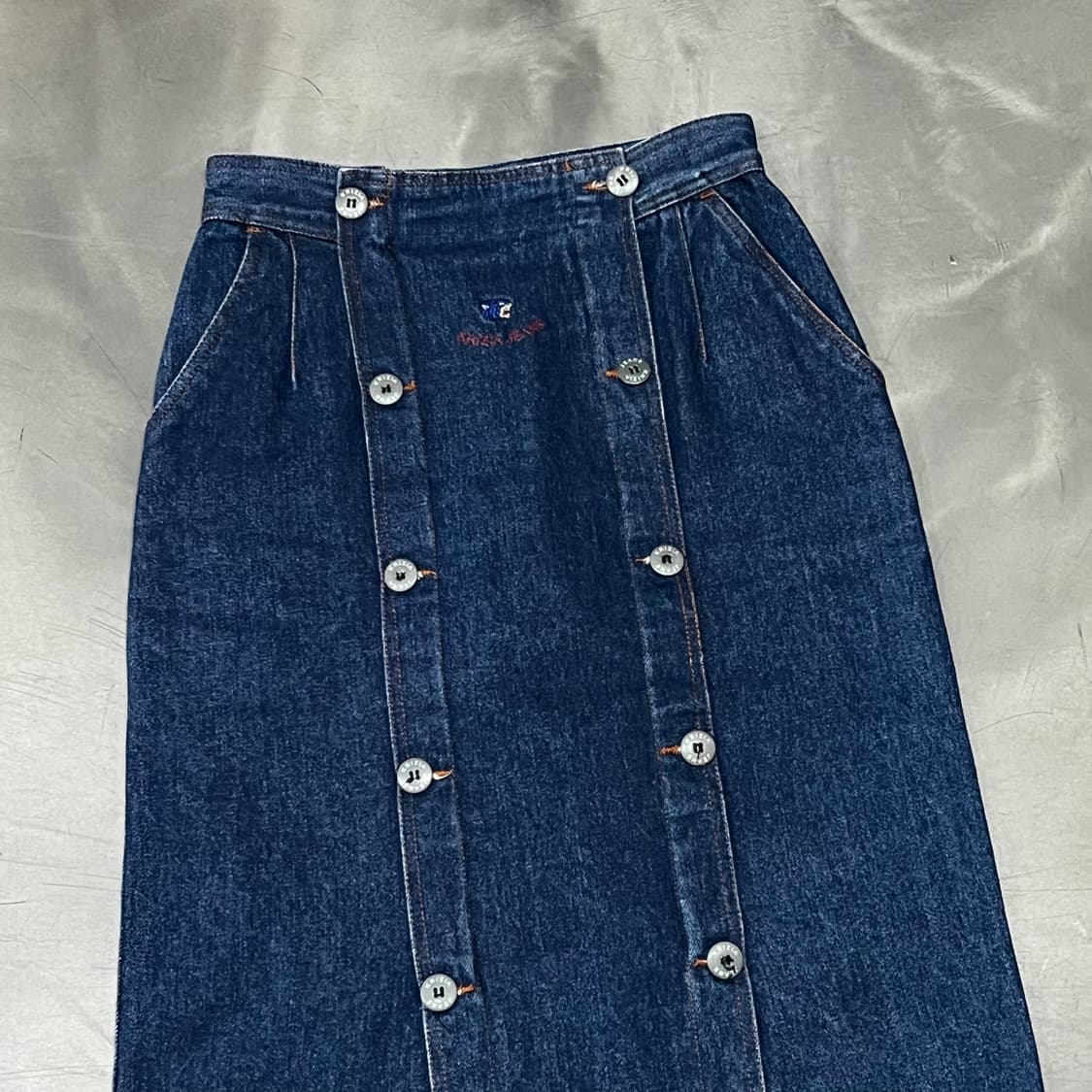  크리지아 진스 버튼 데님 롱 스커트 y16345 상품이미지3