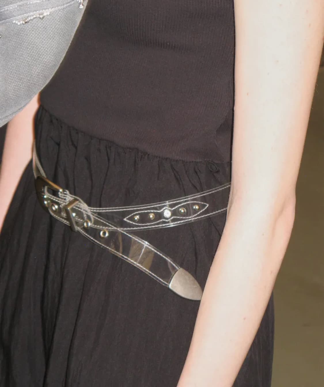 [diagonal] 다이애그널 스터드 벨트 stud clear belt 상품이미지3