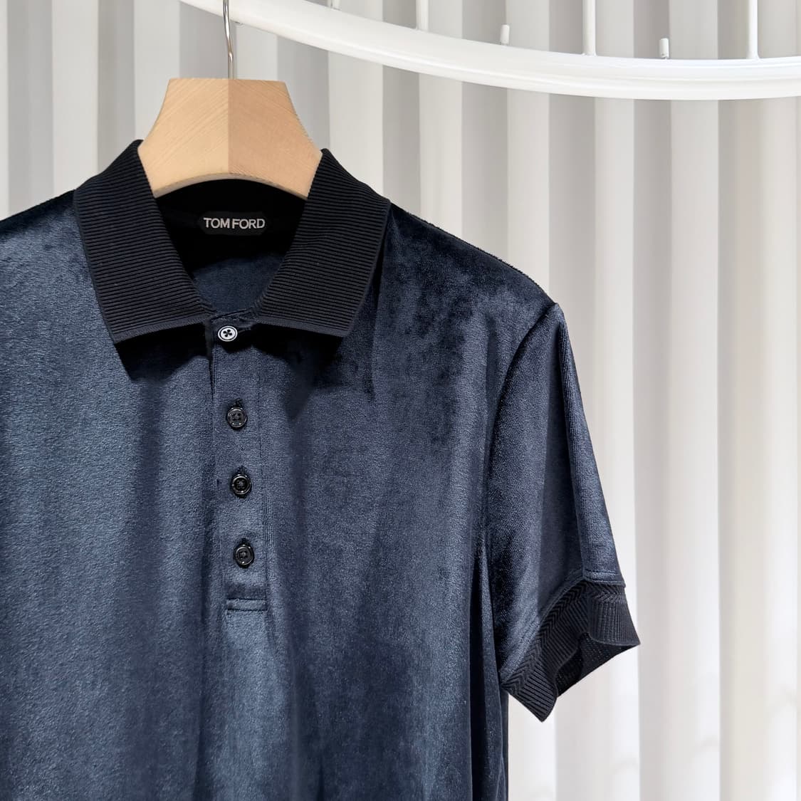 (A+/50) / 톰포드 슬림핏 모달 블렌드 벨루어 폴로 반팔 티셔츠 상품이미지4