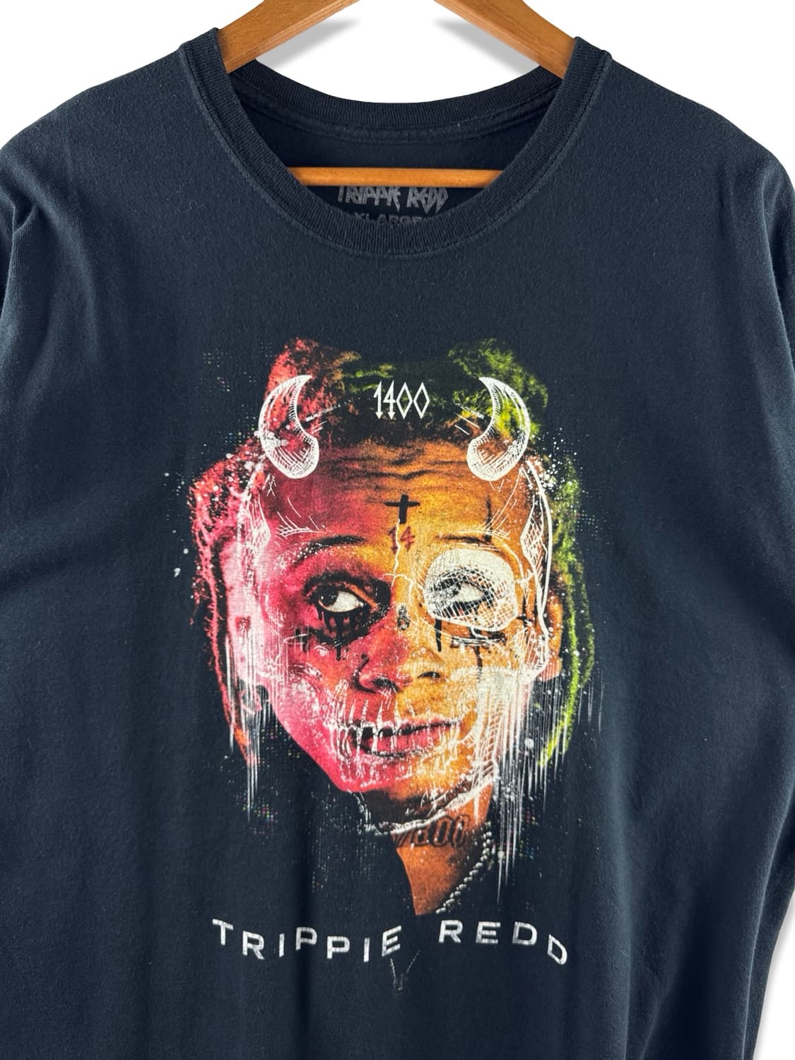 Trippie Redd 페이스 프린팅 머천다이즈 티셔츠4145 상품이미지5