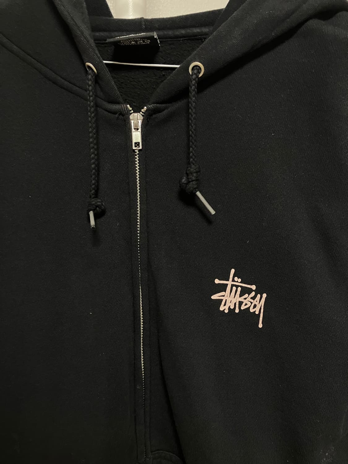 유일매물 딸기우유 핑크 블랙핑크 스투시 후드집업 상품이미지4