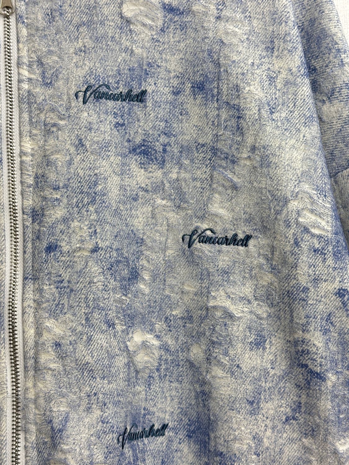 Vancarhell 스파클링 디스트레스 후드 집업 상품이미지10