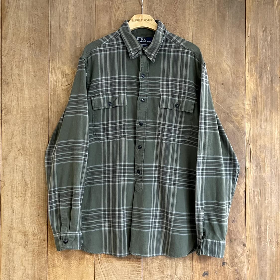 RALPH LAUREN CARRINGTON FLANNEL CHECK PLAID WORK SHIRT (100-105) 상품이미지1