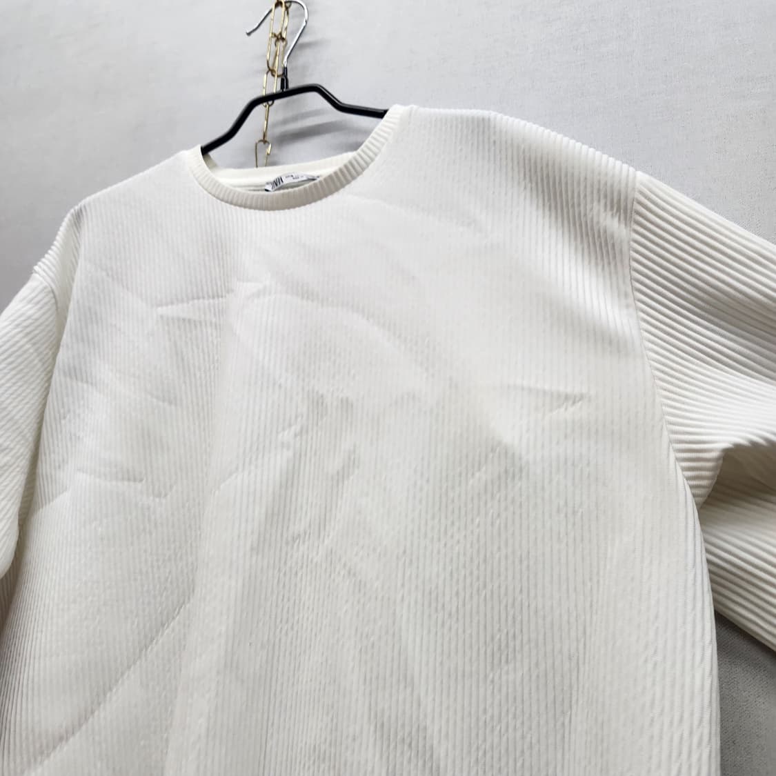 자라 ZARA 플리츠 오버핏 반팔티 XL(XL~2XL) 상품이미지3