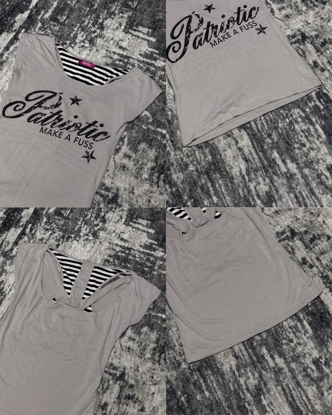 {Chu XXX} Back Stripe Layered Top 상품이미지5