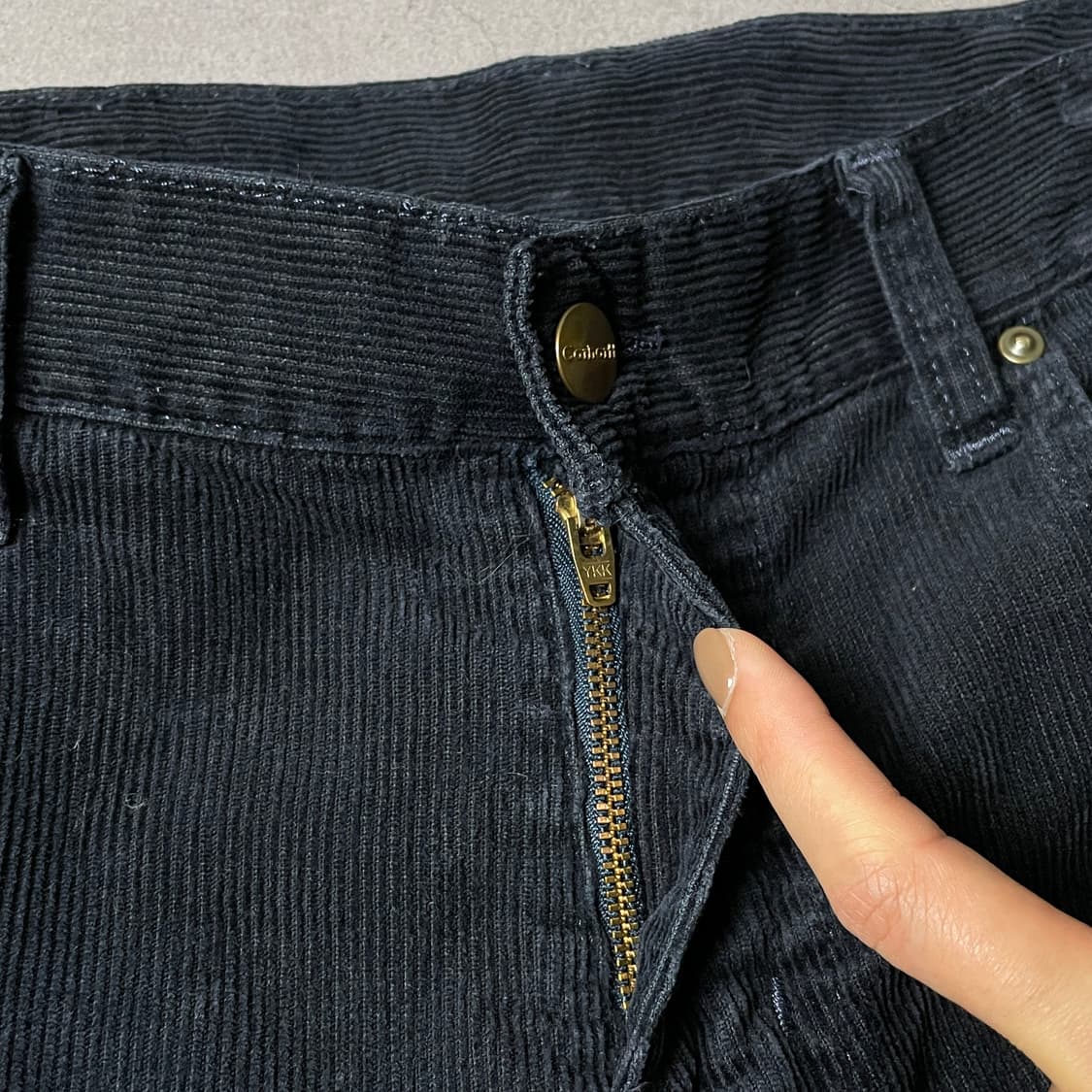 CARHARTT 칼하트 빈티지 네이비 코듀로이 워크 팬츠 A00878 상품이미지3