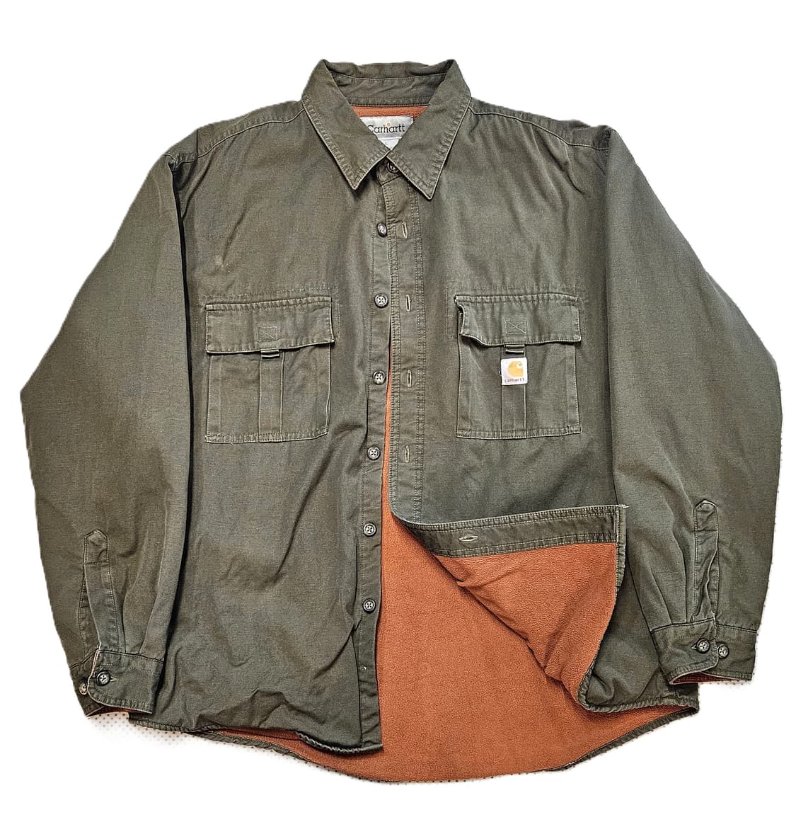 칼하트 리워크 플리스 안감 워크셔츠 자켓 상품이미지1