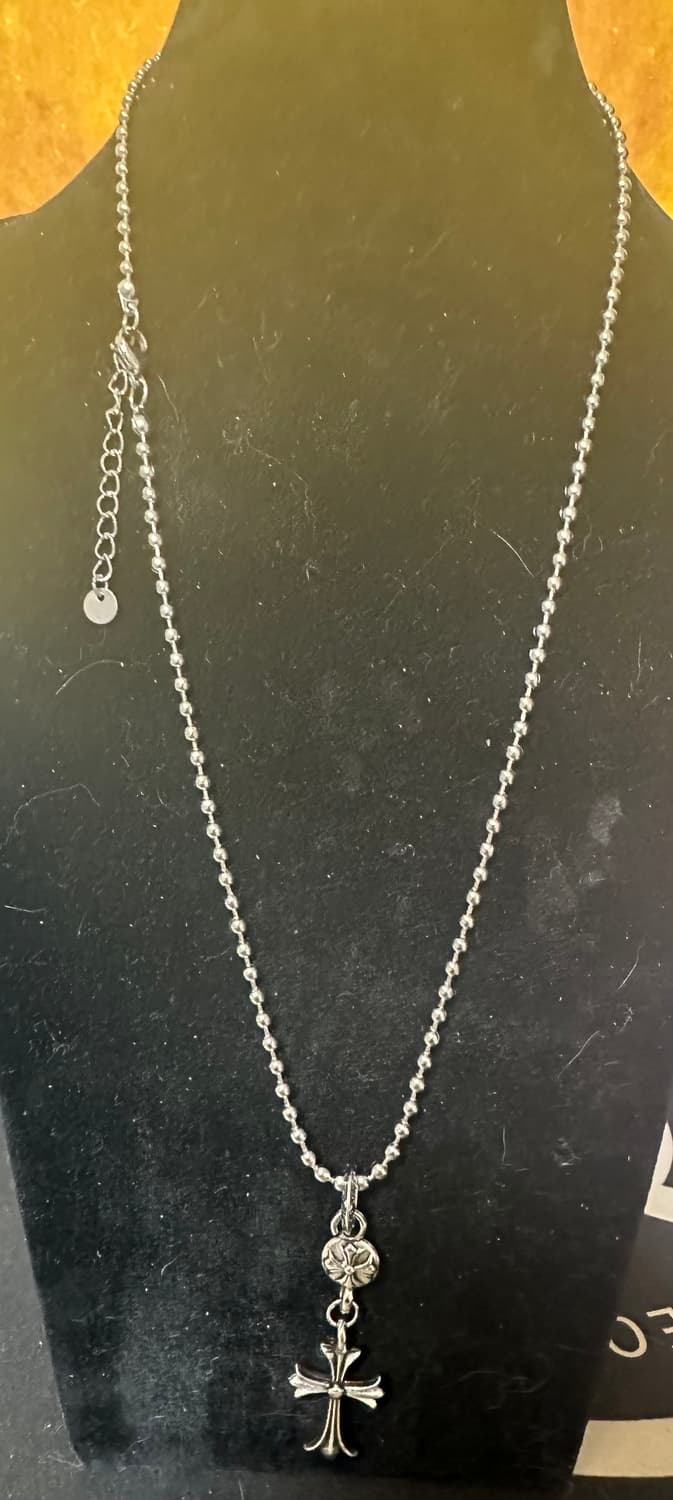 크롬스타일크로스 볼 목걸이 남여공용남여공용 상품이미지4