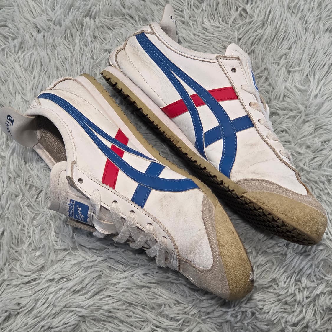 7q-8:오니츠카타이거 멕시코 66 화이트\블루\레드 (22.5cm) 상품이미지7