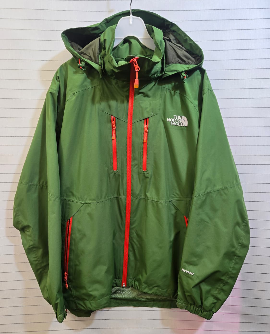 노스페이스 HYVENT 녹색 바람막이 자켓 상품이미지1