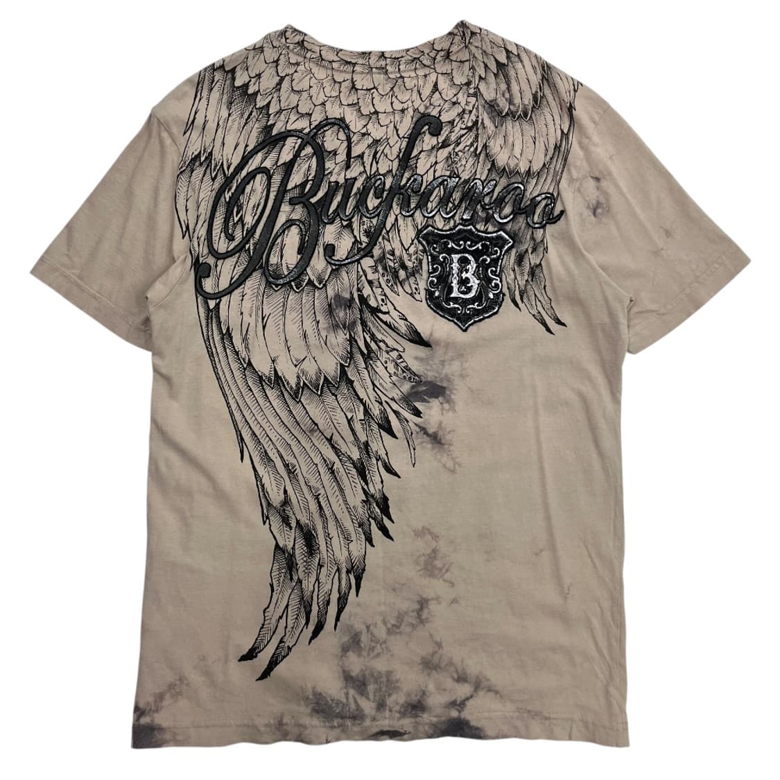 버커루 y2k 락시크맛 윙 프린팅 베이지 반팔 M 상품이미지4