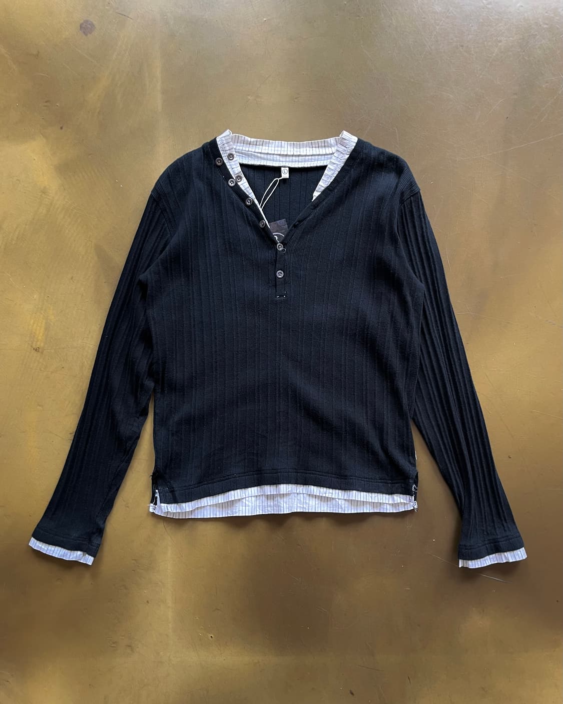 Jpn Vintage Stripe Docking Golgi Knit 상품이미지3