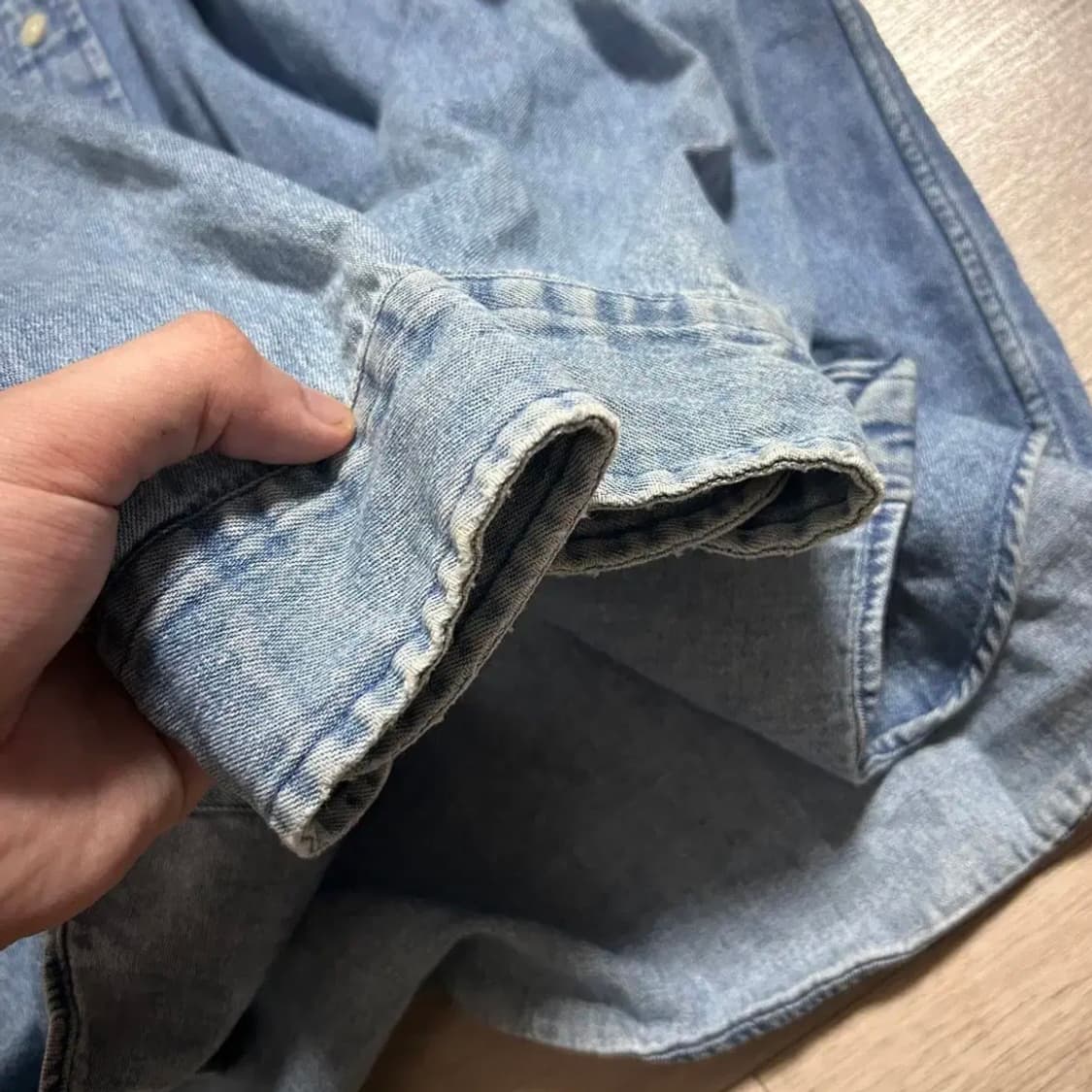 폴로 원포켓 클래식핏 데님셔츠(M) 상품이미지4