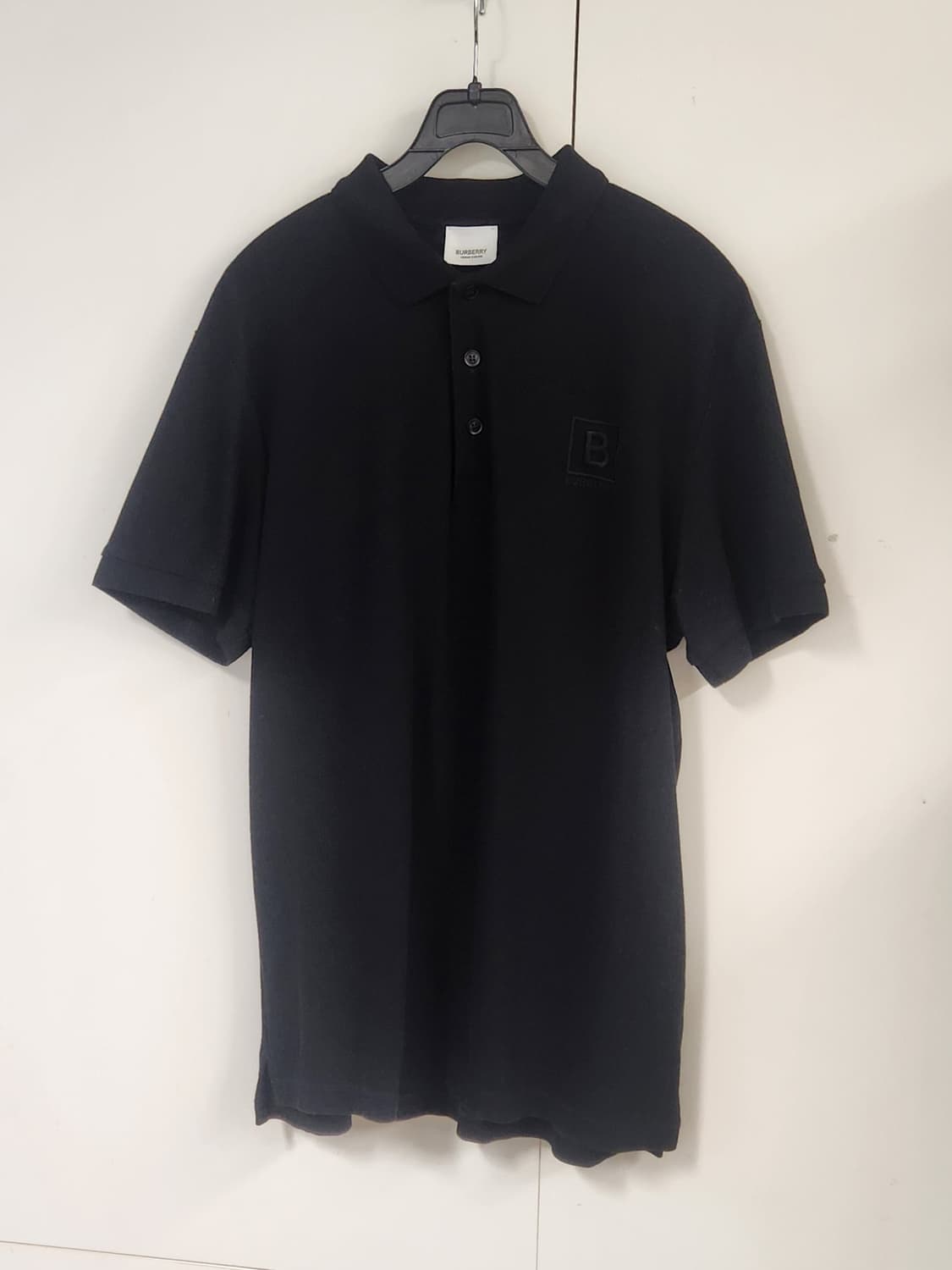 버버리 블랙 B로고 반팔 폴로티 XL (100-105) 상품이미지1