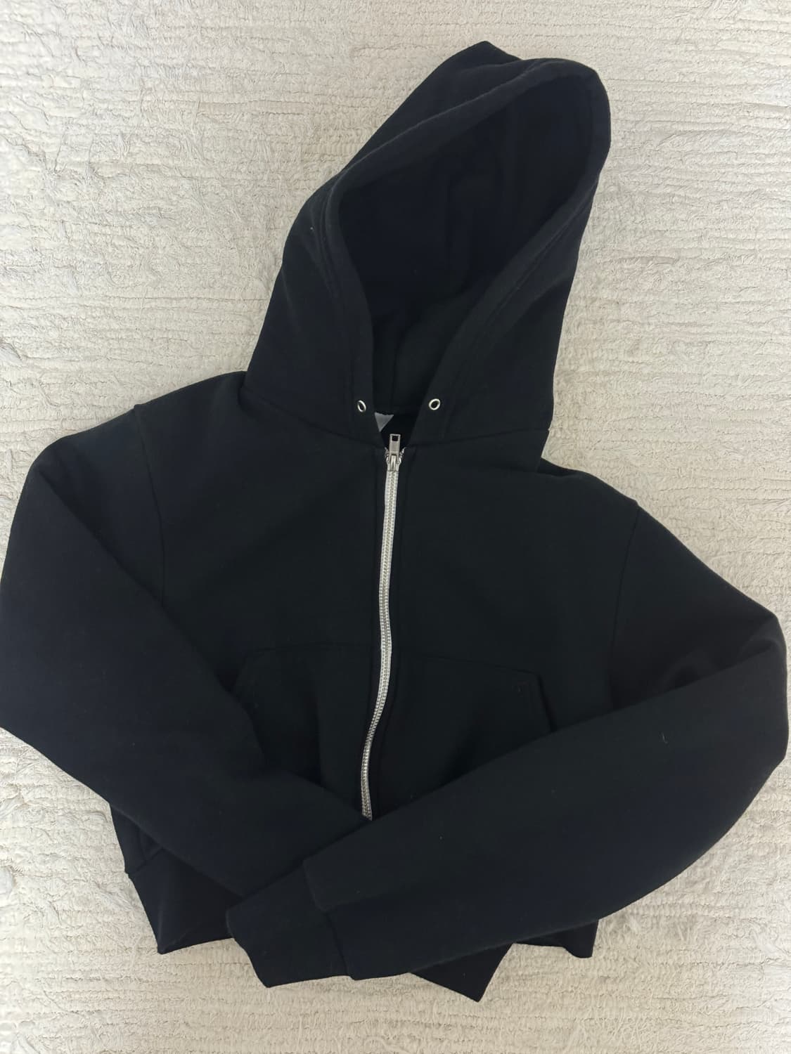 아메리칸어패럴 크롭 후드집업 블랙 M 상품이미지2