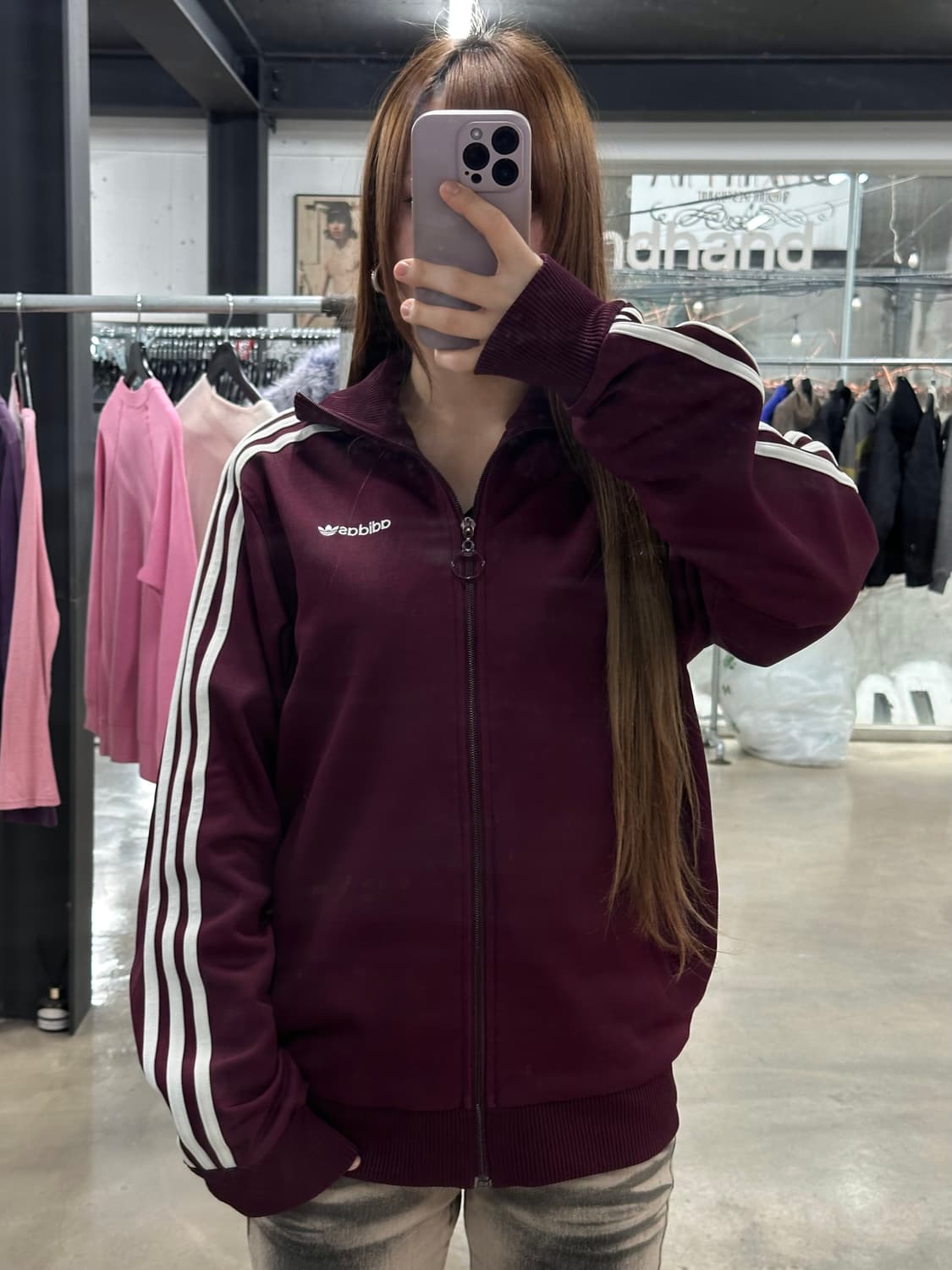 아디다스 베켄바우어 트랙 져지 버건디 상품이미지3