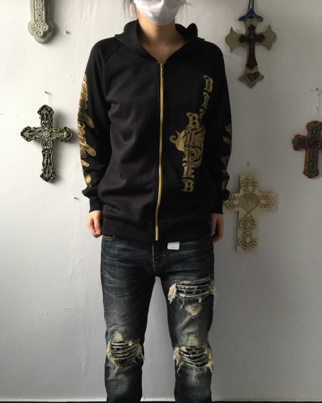 Printing point hood zip up 상품이미지7