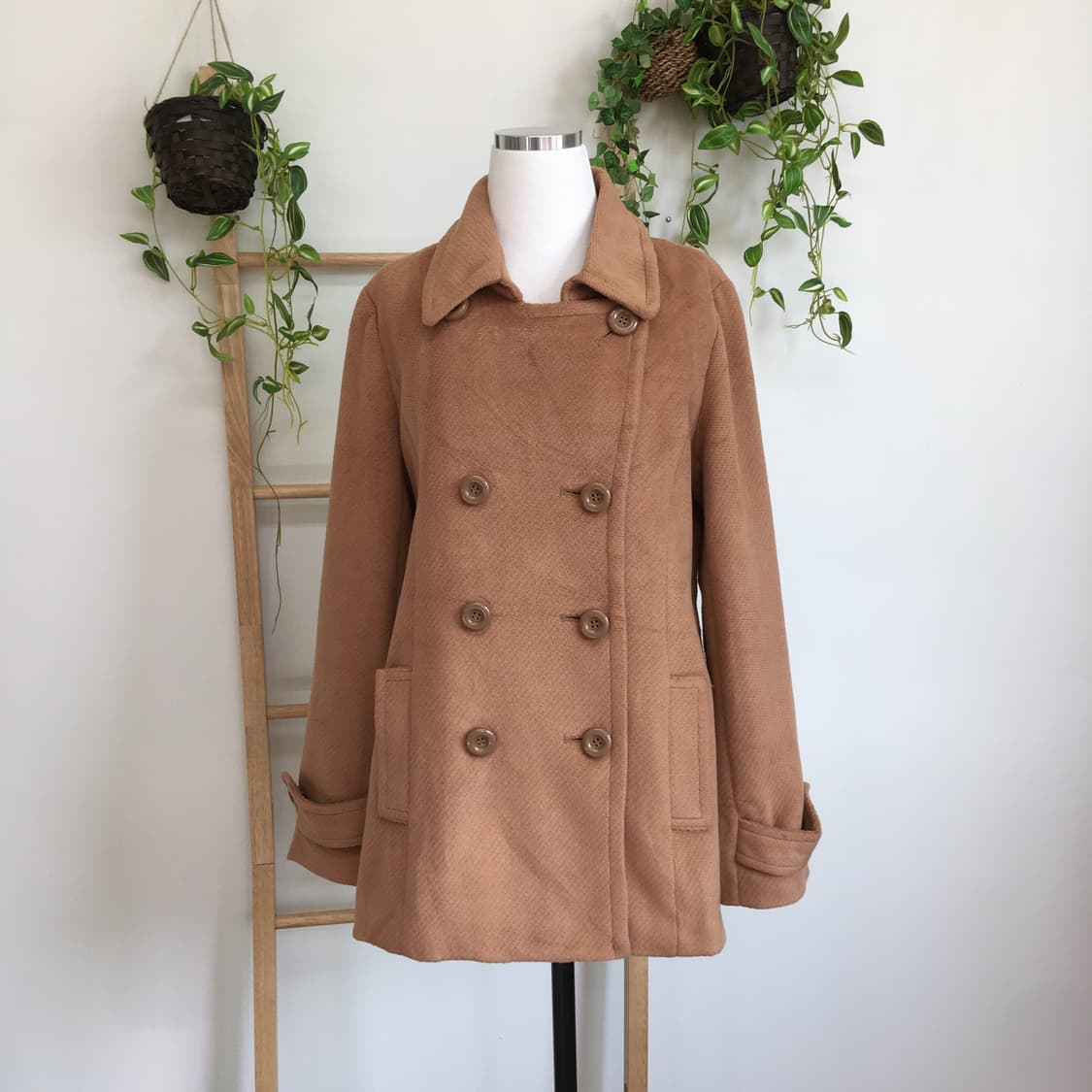 JPN/ 모리걸 라떼코트 브라운코트 더블코트 모리룩코트 상품이미지1