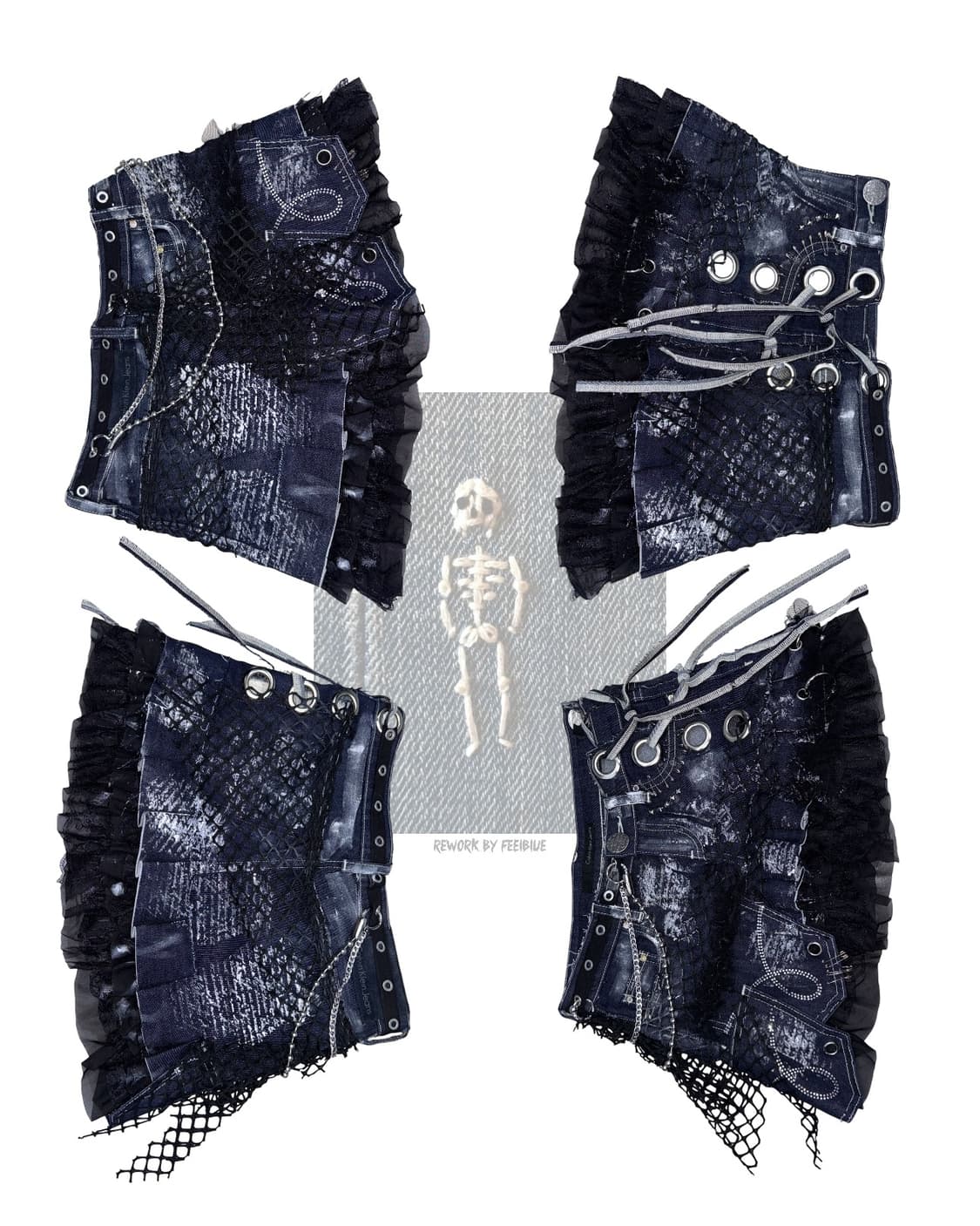 FEELBLUE REWORK 017 – Nightweb Skirt 상품이미지7
