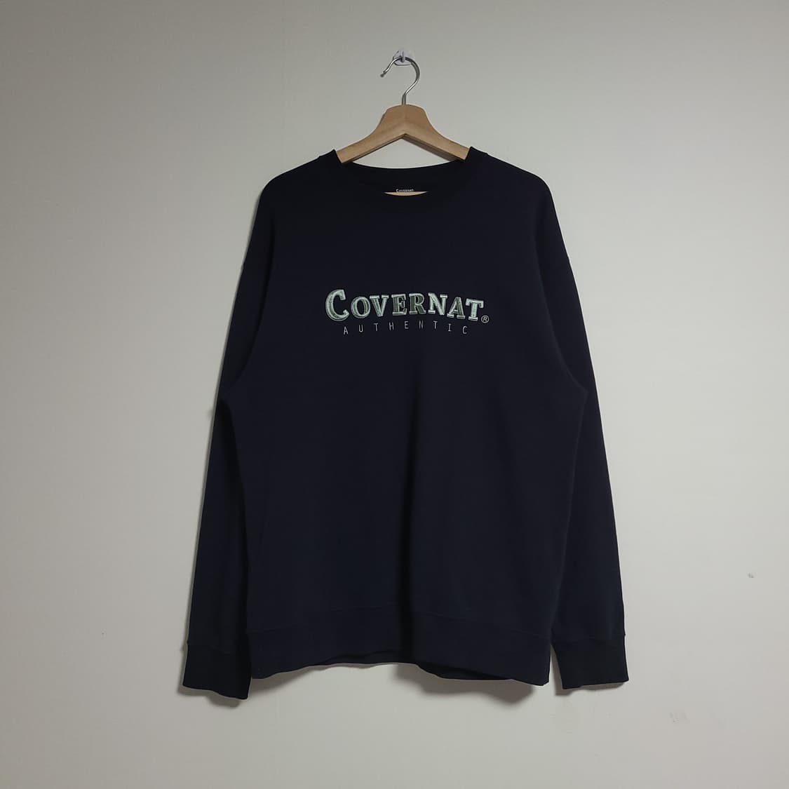 (L) COVERNAT 커버낫 네이비 맨투맨 티셔츠 상품이미지1
